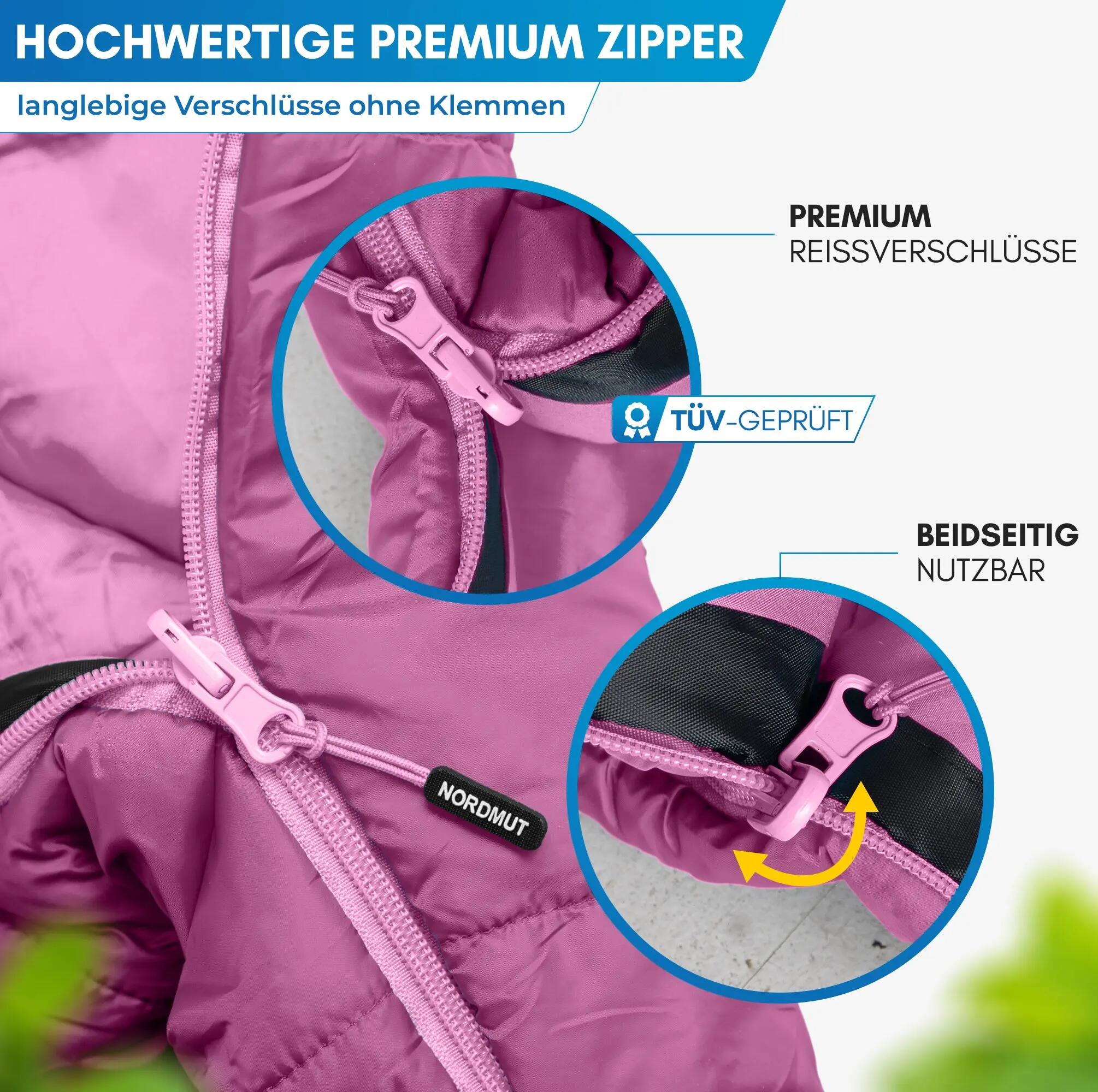 Kinder - camping-schlafsack - mitwachsend 130-170 cm - bukke 3/8