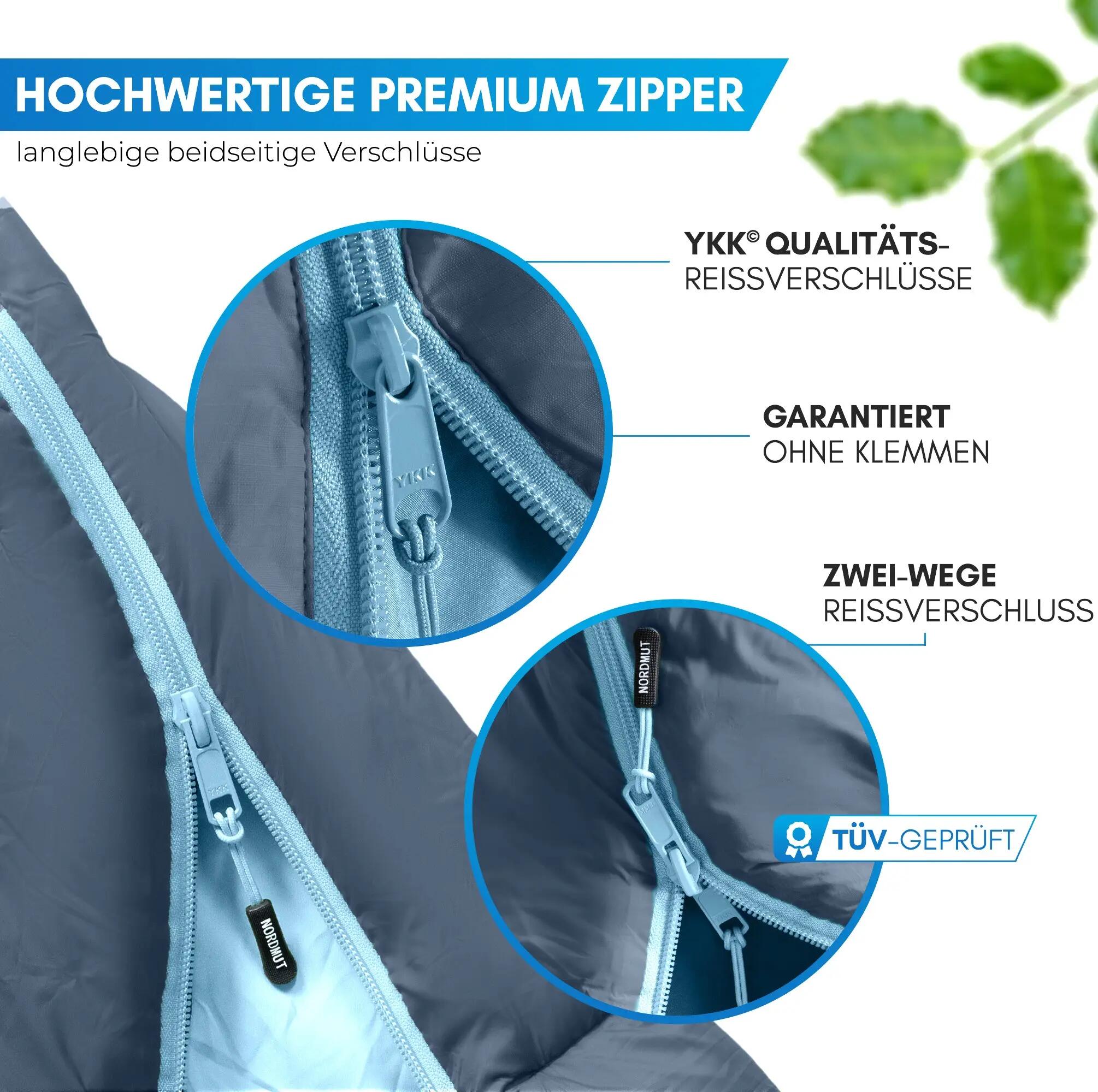 Camping Winterschlafsack Mumie bis -10 °C 216 x 80 cm wasserabweisend Ajunn 4/7