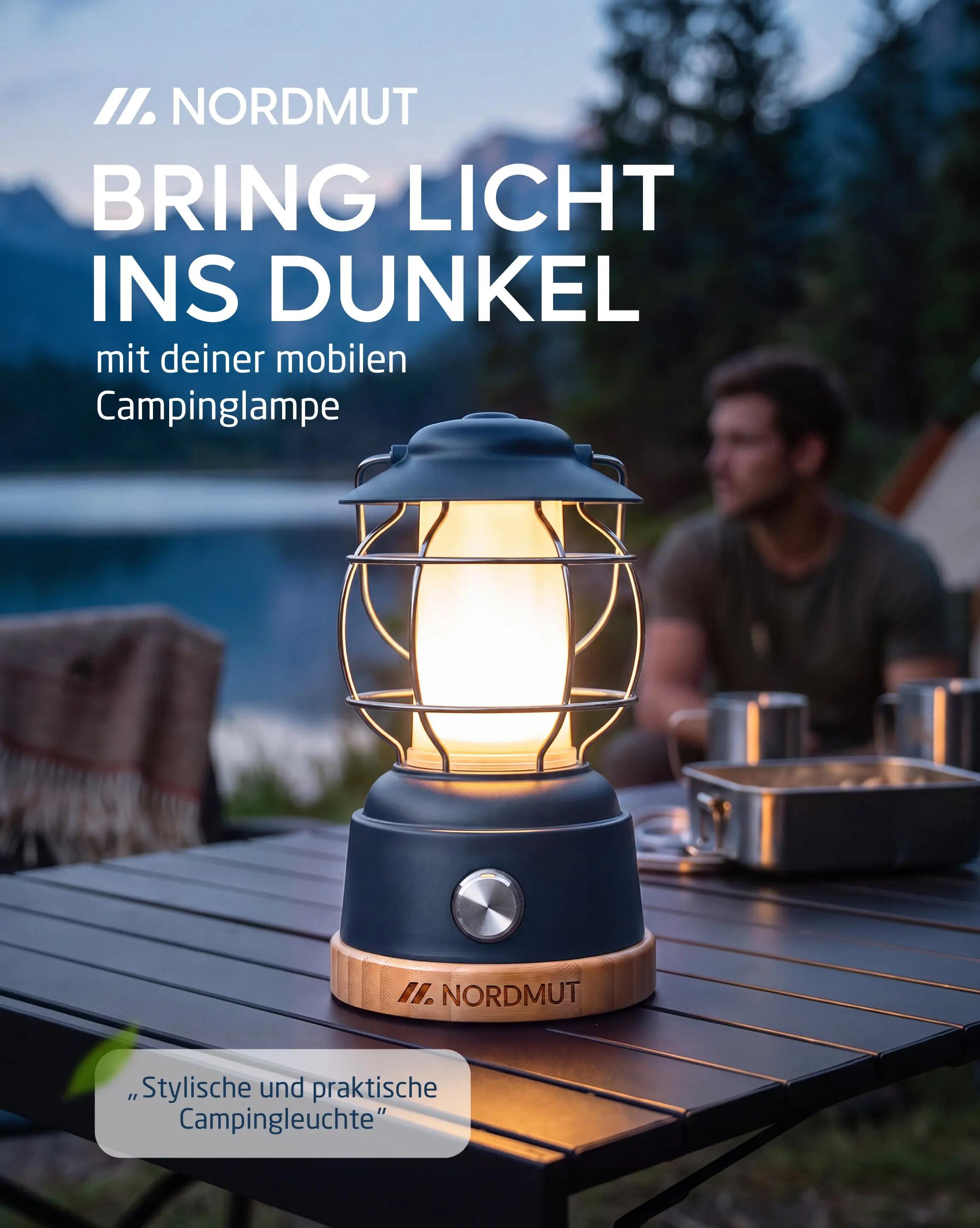 Camping Lampe LED Akku 5200 mAh Powerbank dimmbar 450 Lumen IPX4 Esja 2/7