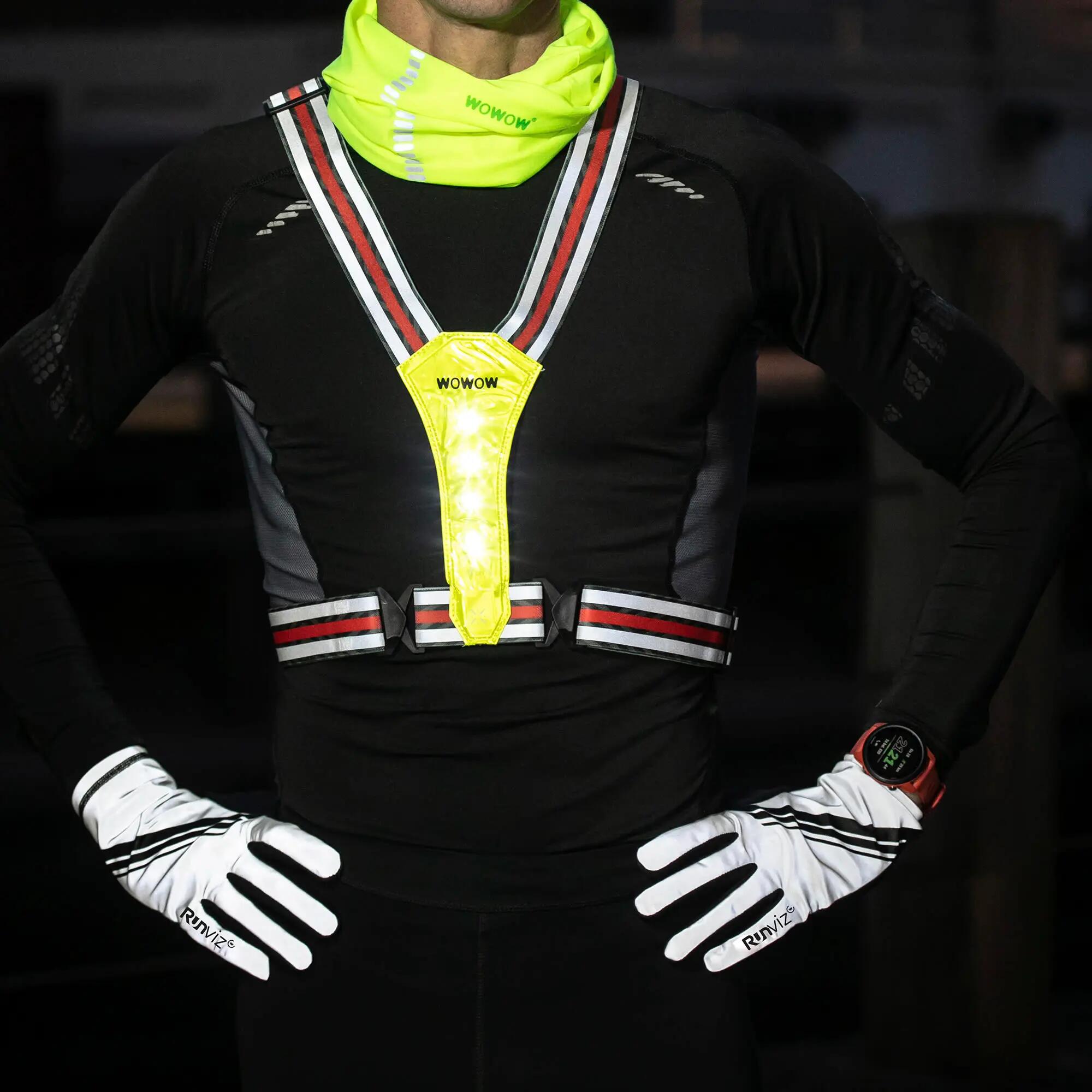WOWOW - Silber Vollreflektierende Warnschutz Touchscreen Fahrradhandschuhe 5/5
