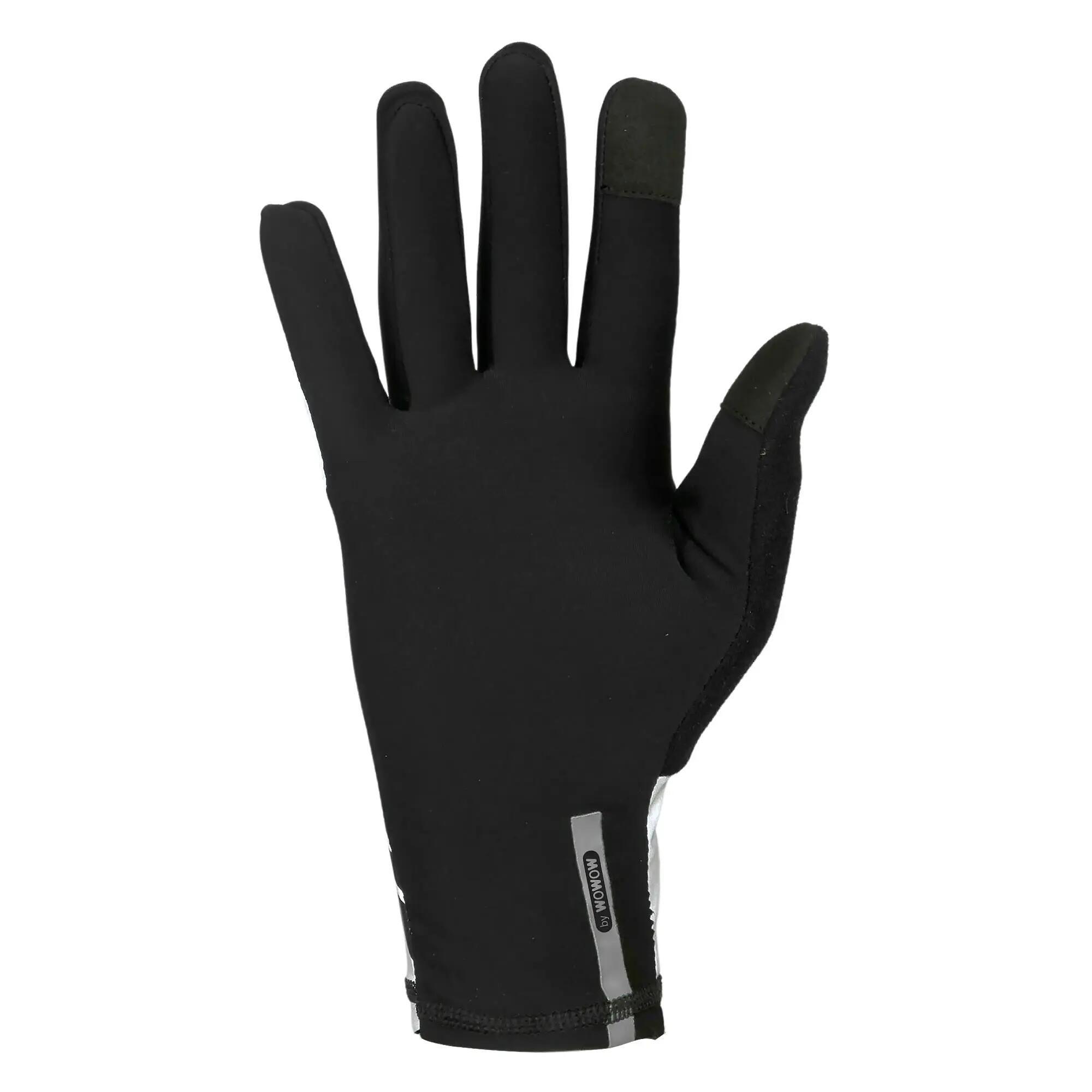 WOWOW - Silber Vollreflektierende Warnschutz Touchscreen Fahrradhandschuhe 2/5