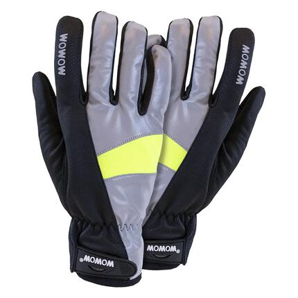 WOWOW - Gants Cyclisme Coupe-Vent Entièrement Réfléchissants Tactiles