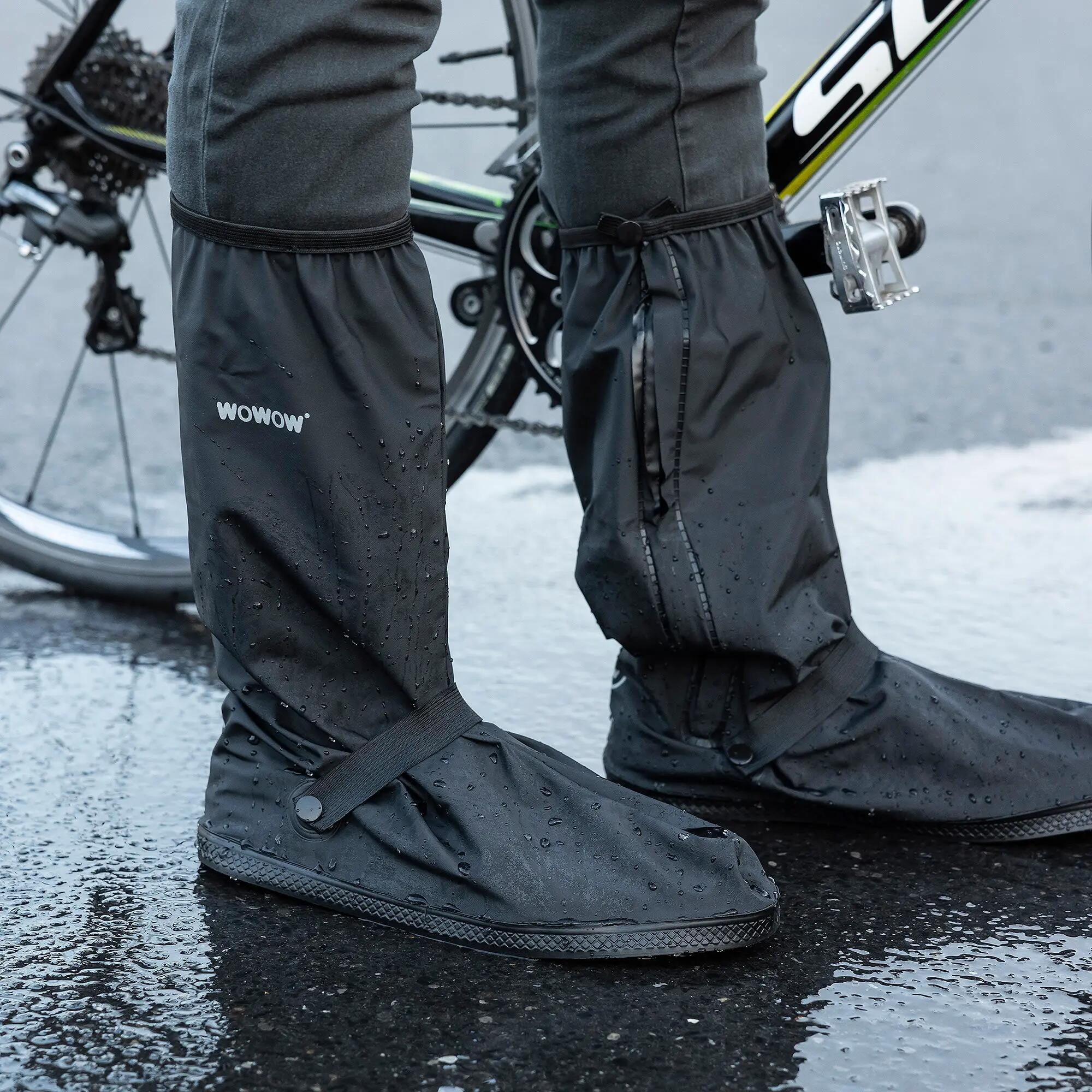 WOWOW - Rainflow Ochraniacze Na Buty Rowerowe PVC Czarne Wodoodporne 4/5