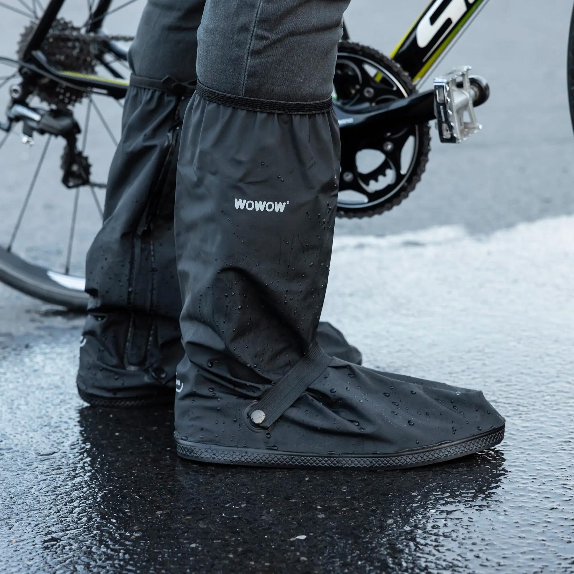 WOWOW - Rainflow Ochraniacze Na Buty Rowerowe PVC Czarne Wodoodporne 3/5