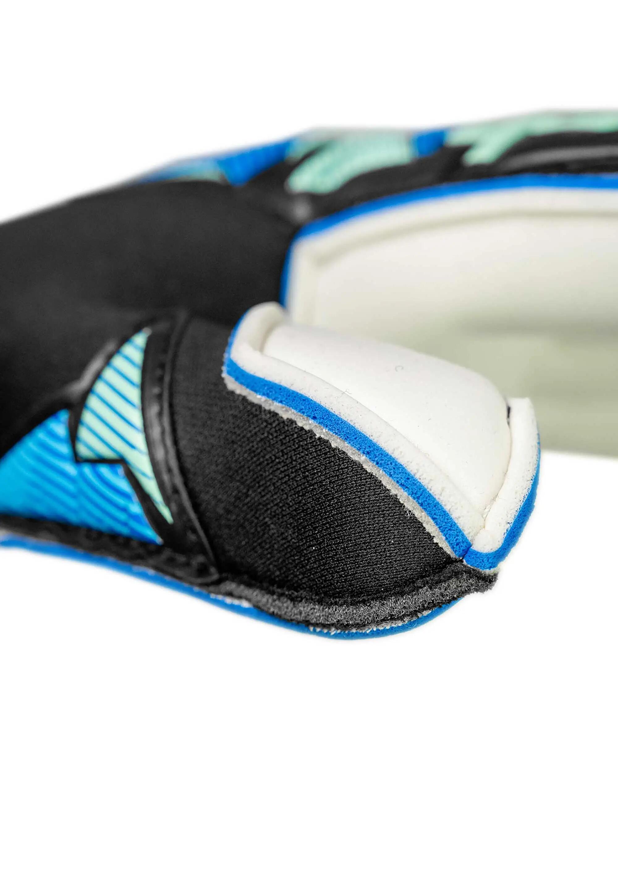 Luvas de guarda-redes Reusch Attrakt RE:GRIP Evolution preto/luz oceano 7/8