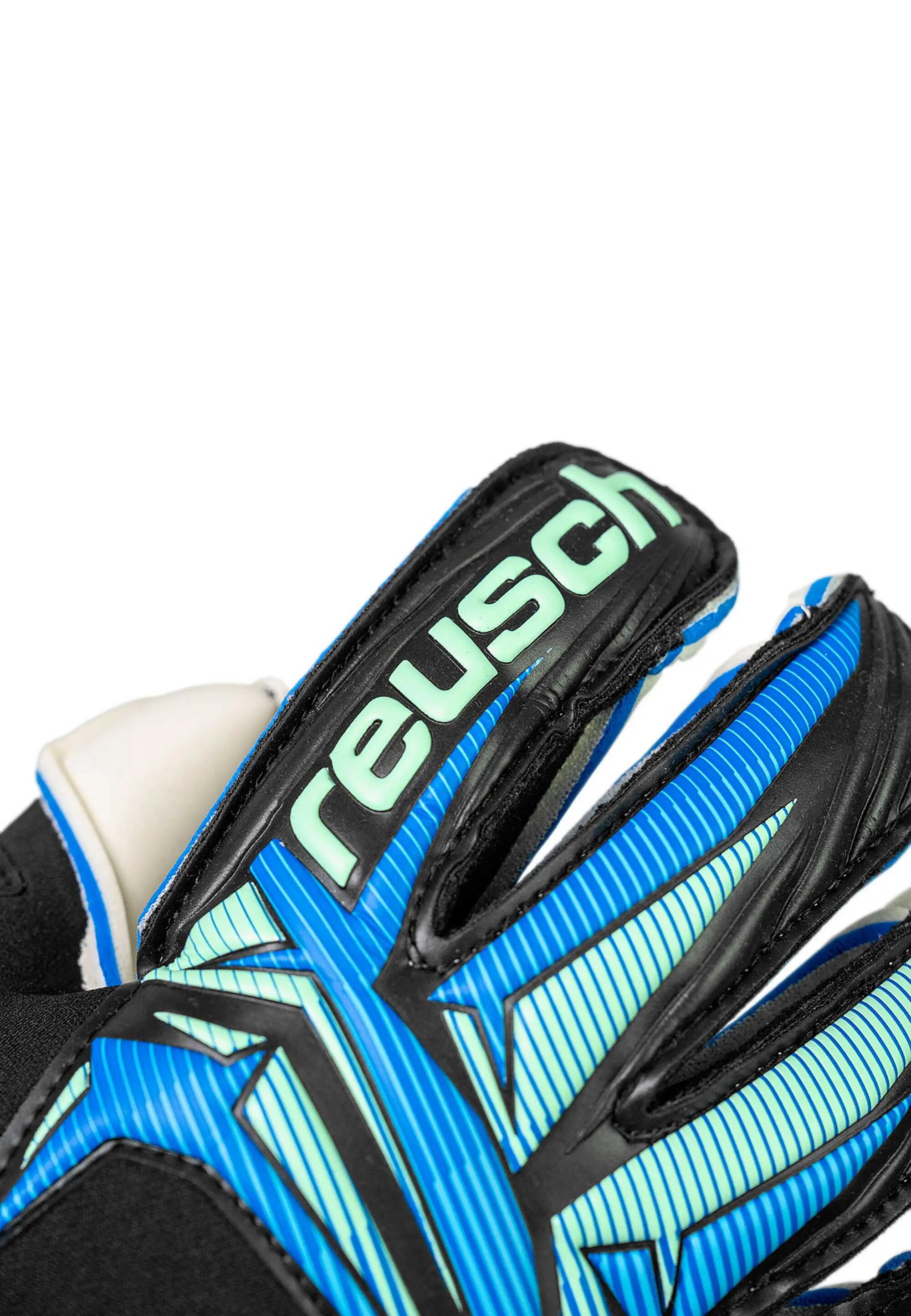 Luvas de guarda-redes Reusch Attrakt RE:GRIP Evolution preto/luz oceano 6/8