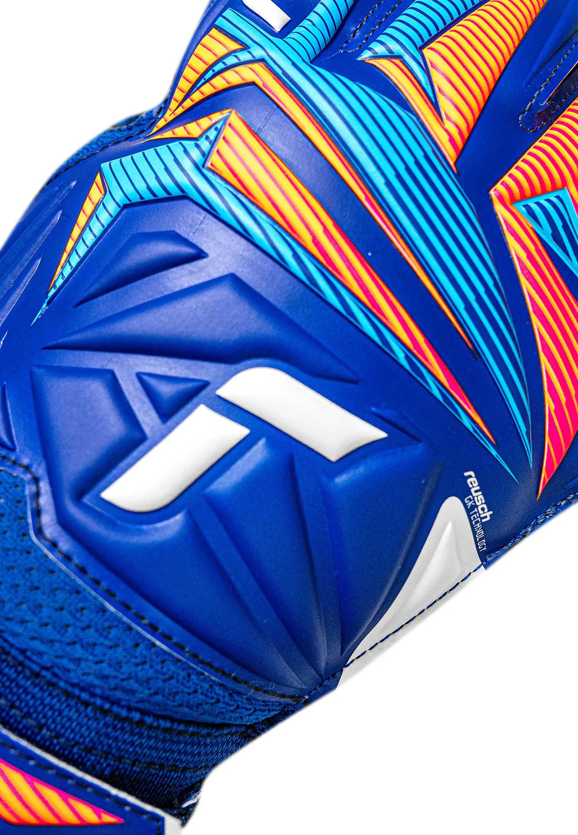 Reusch Attrakt Solid sharp kék/fehér/riasztó narancs kapuskesztyű 6/8