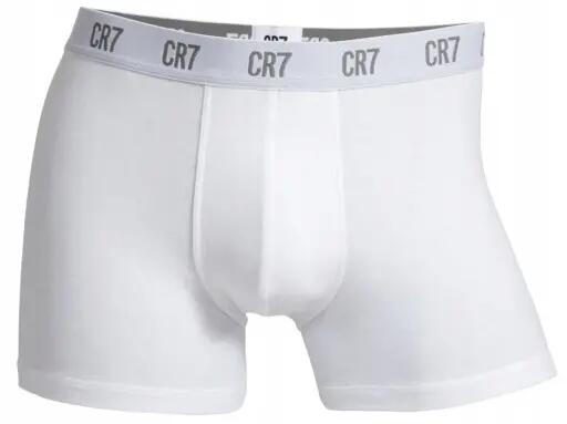 BOKSERKI MĘSKIE CRISTIANO RONALDO KOMPLET BIAŁE CR7 3PAK S 8/10