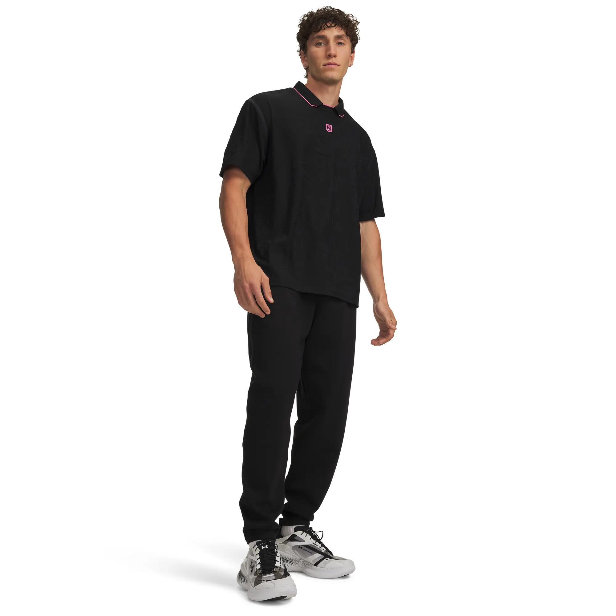 UA Unstoppable Fleece Męskie Spodnie Dresowe Czarne 6/6