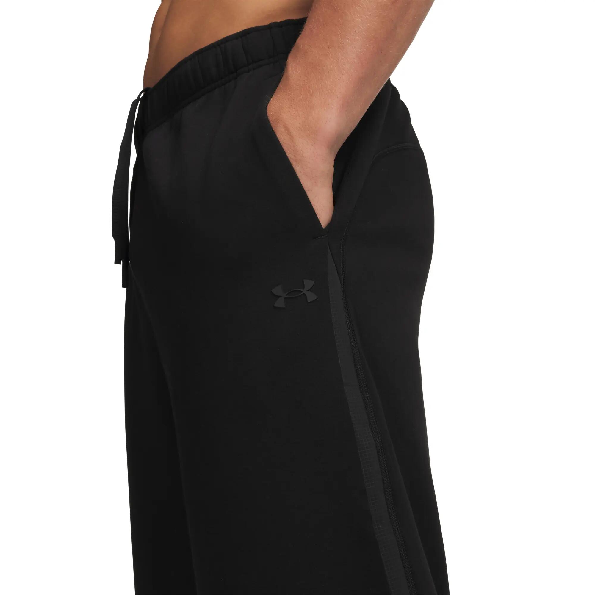 UA Unstoppable Fleece Męskie Spodnie Dresowe Czarne 5/6