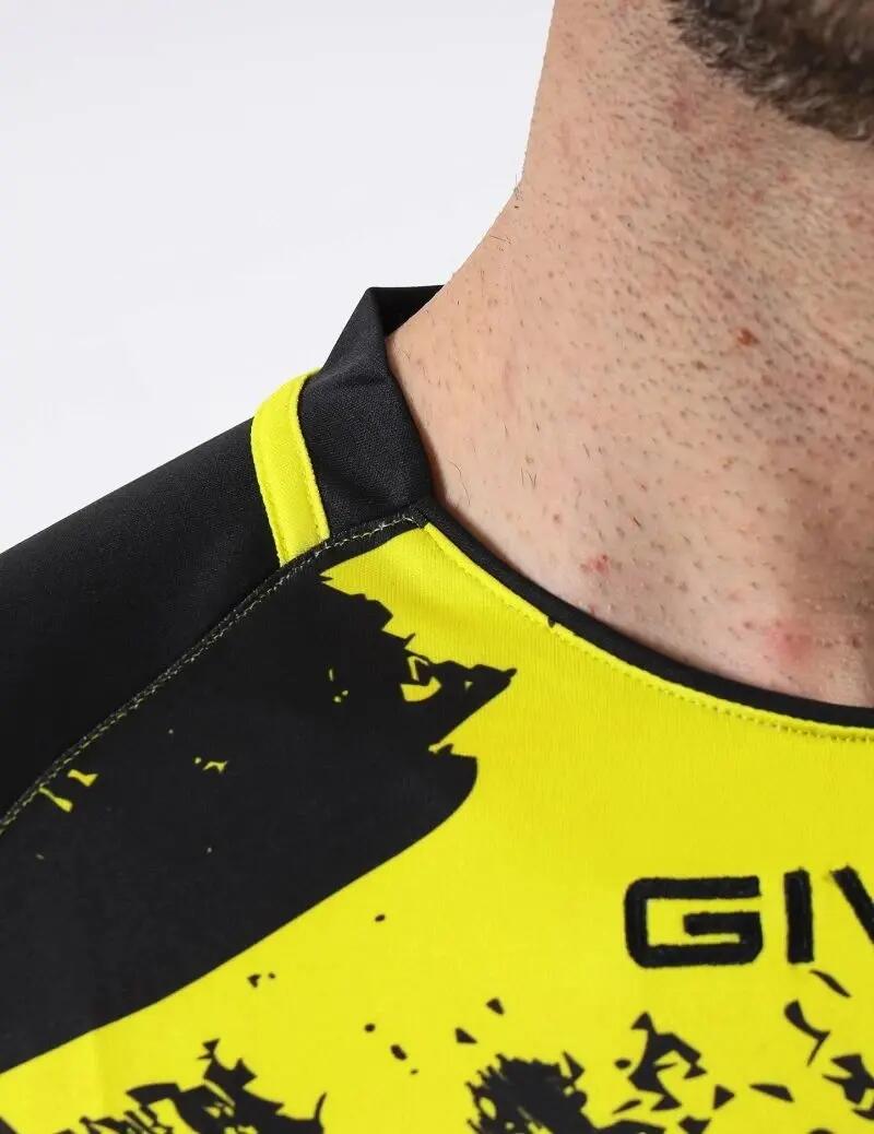 T-shirt uomo givova giallo fluo/nero 4/4