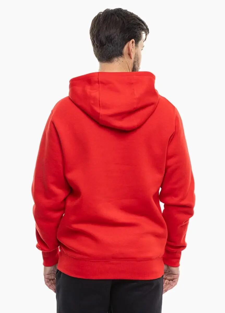 Felpa con cappuccio uomo ( fleece) nike rosso 4/4