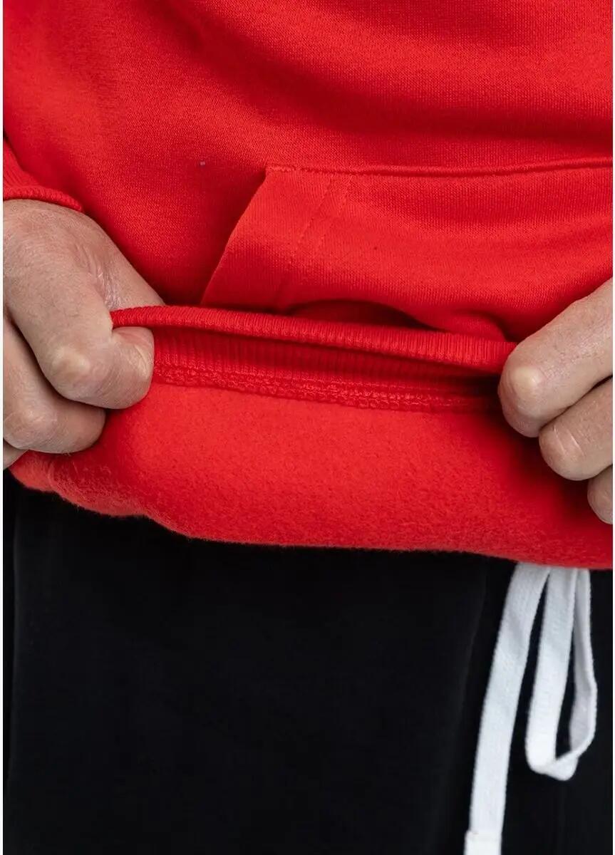 Felpa con cappuccio uomo ( fleece) nike rosso 3/4