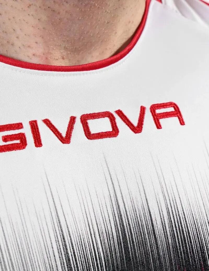 Sport-T-Shirt Givova Radio Rot-Schwarz Weiß 4/5