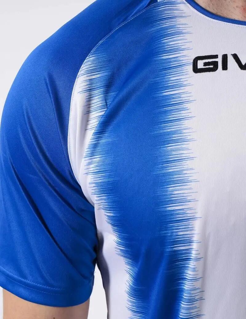 Koszulka sportowa Givova Stripe w kolorze królewsko-biało-niebieskim 4/4