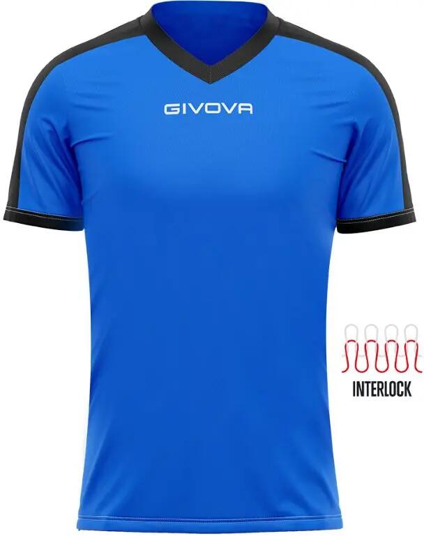 Tricou Givova Revolution Albastru/Negru 3XL