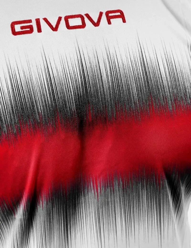 Sport-T-Shirt Givova Radio Rot-Schwarz Weiß 3/5