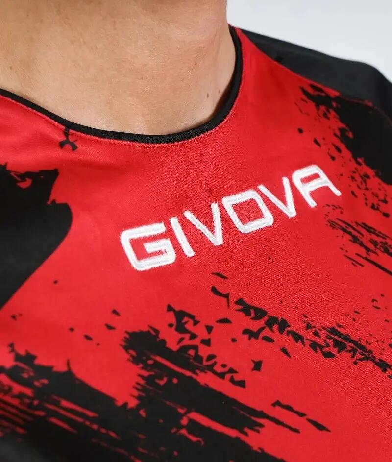 Sportpóló Givova Art Interlock Piros-fekete Piros 3/5