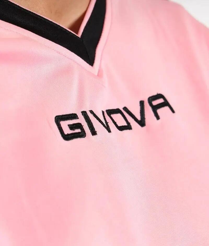 Sport-T-Shirt Givova Revolution Pink-Schwarz Pink 3/4