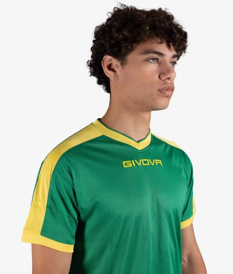 T-shirt uomo givova verde/giallo 3/3