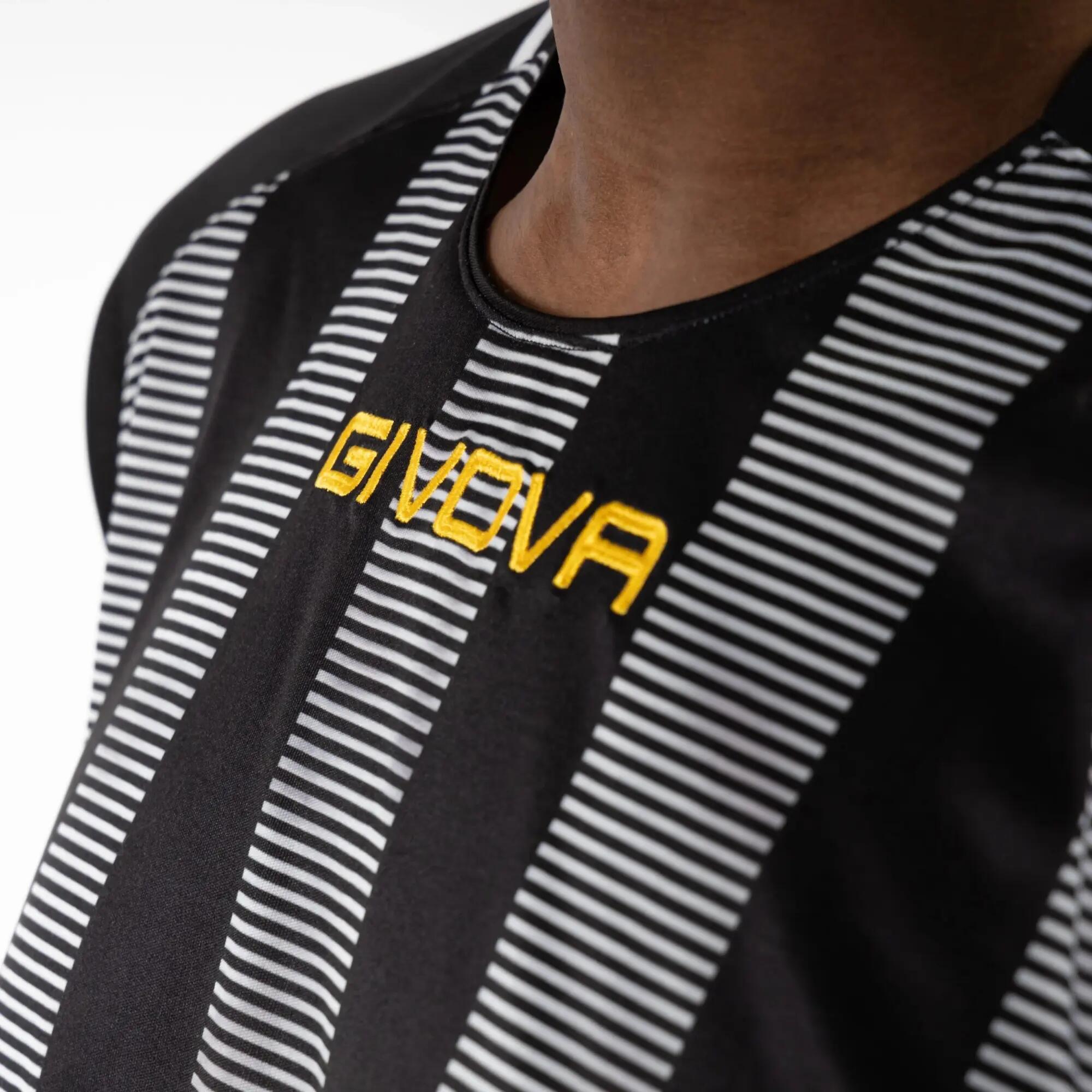 T-shirt uomo givova nero/bianco 3/4