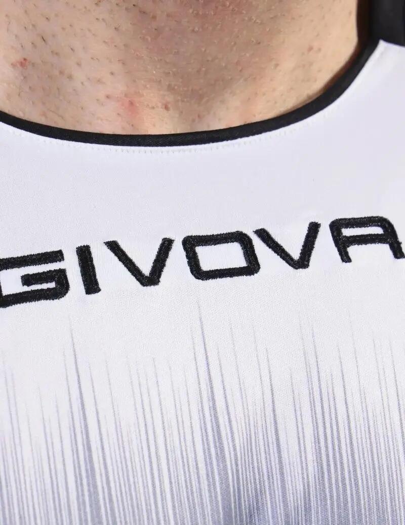 Sport-T-Shirt Givova Radio Schwarz-Weiß Weiß 3/4