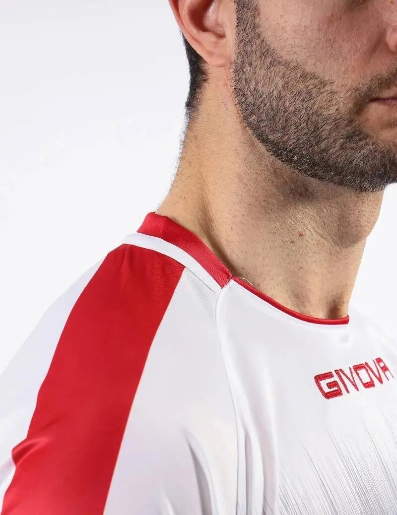 Camiseta Deportiva Givova Radio Rojo-blanco Blanco 4/4