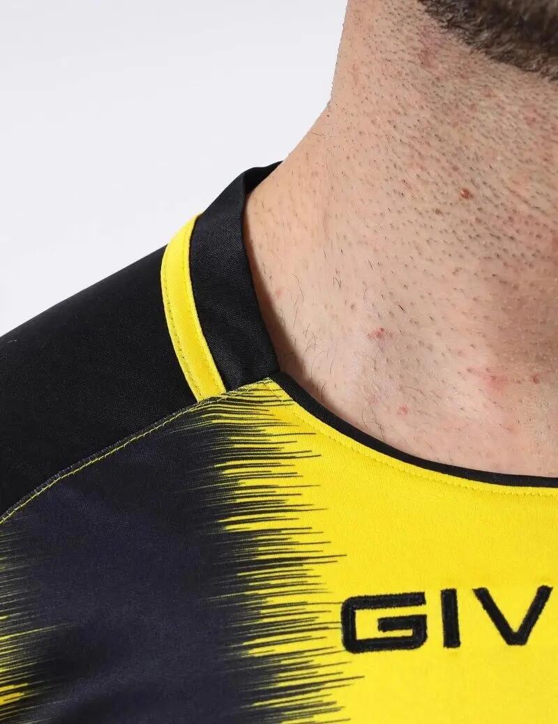 Sportpóló Givova Stripe Sárga-fekete 4/4