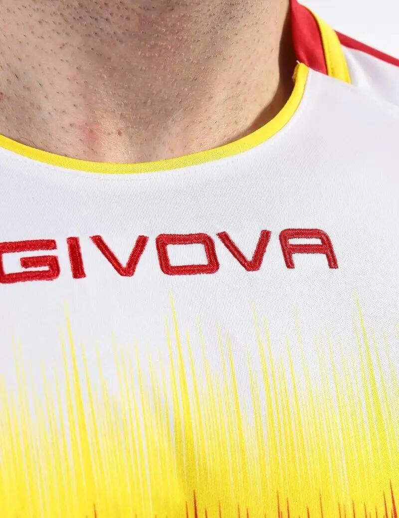 Camiseta Deportiva Givova Radio Rojo-amarillo Blanco 3/4