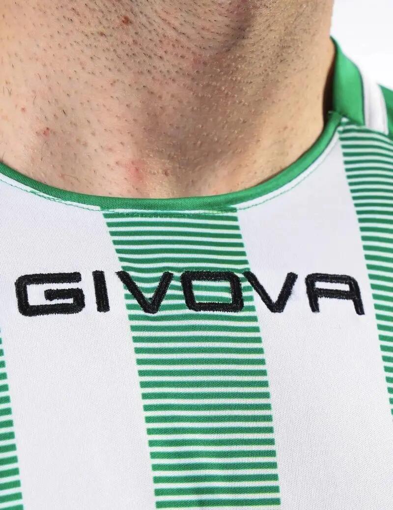 Sportshirt Givova Rugby Groen-wit Groen 4/4