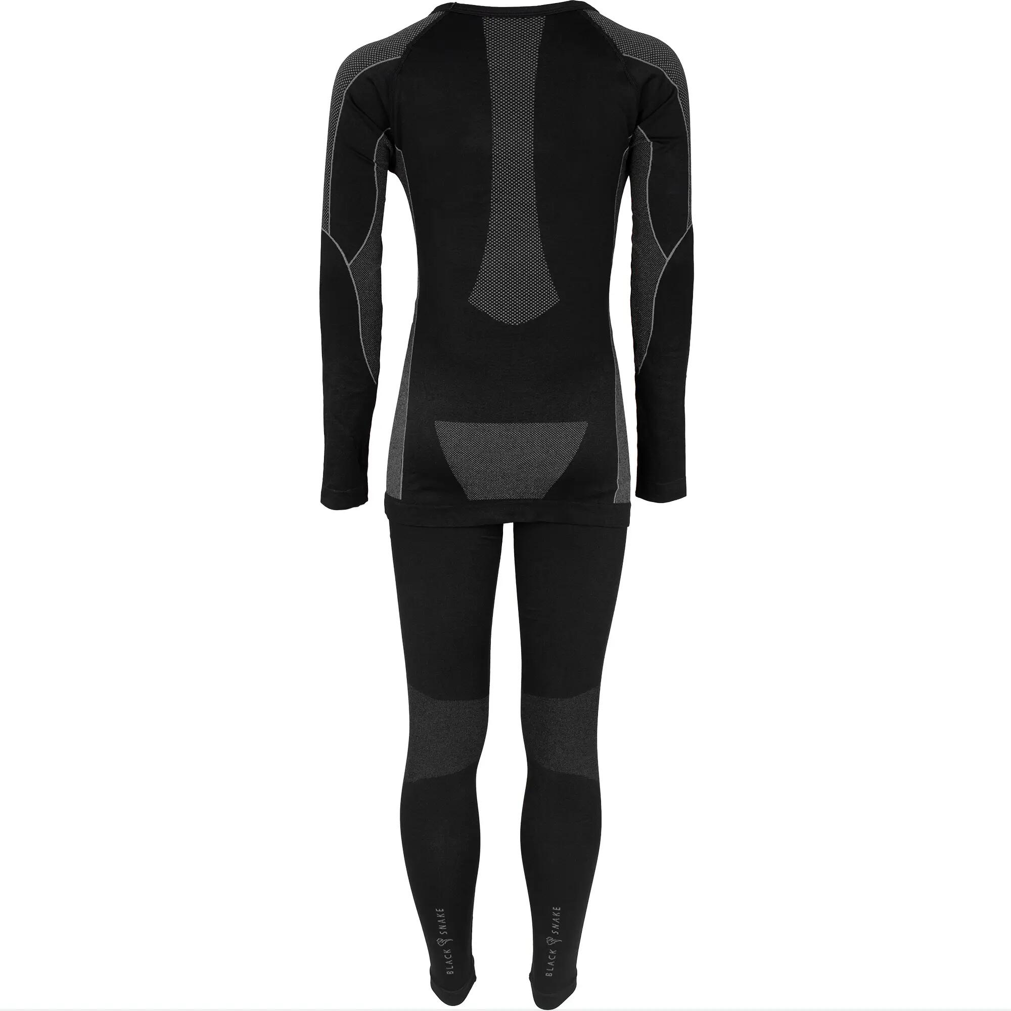 Jungen Mädchen Skiunterwäsche Set Funktionsshirt und lange Hose nahtlos wärmend 2/8