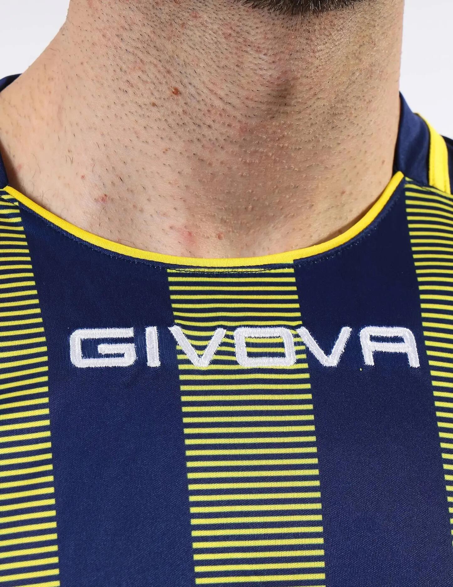 T-shirt uomo givova blu/giallo 4/4