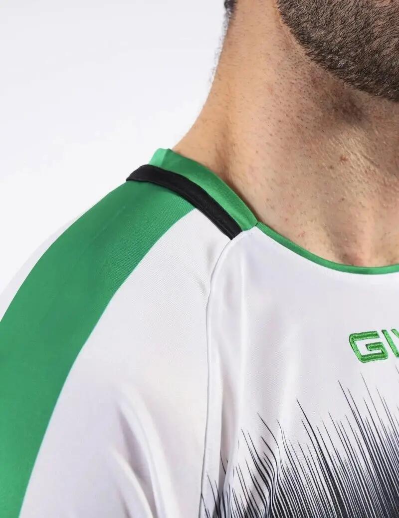 Sport-T-Shirt Givova Radio Grün-Schwarz Weiß 4/4