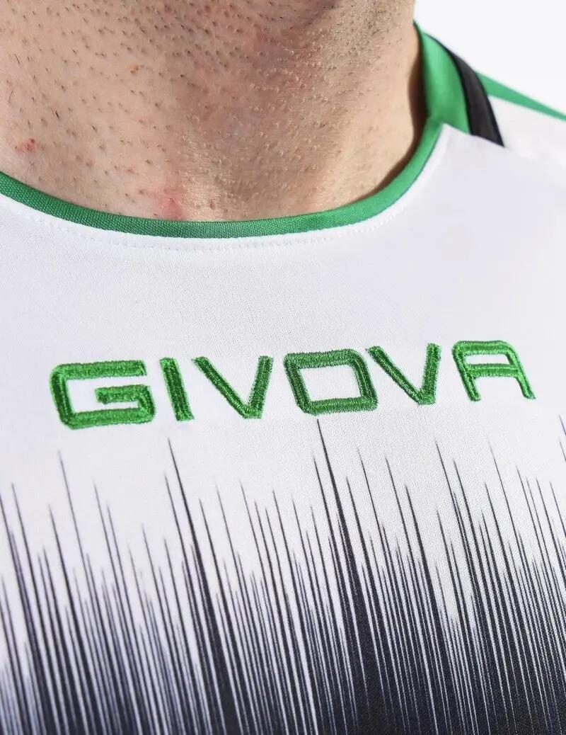 Sport-T-Shirt Givova Radio Grün-Schwarz Weiß 3/4