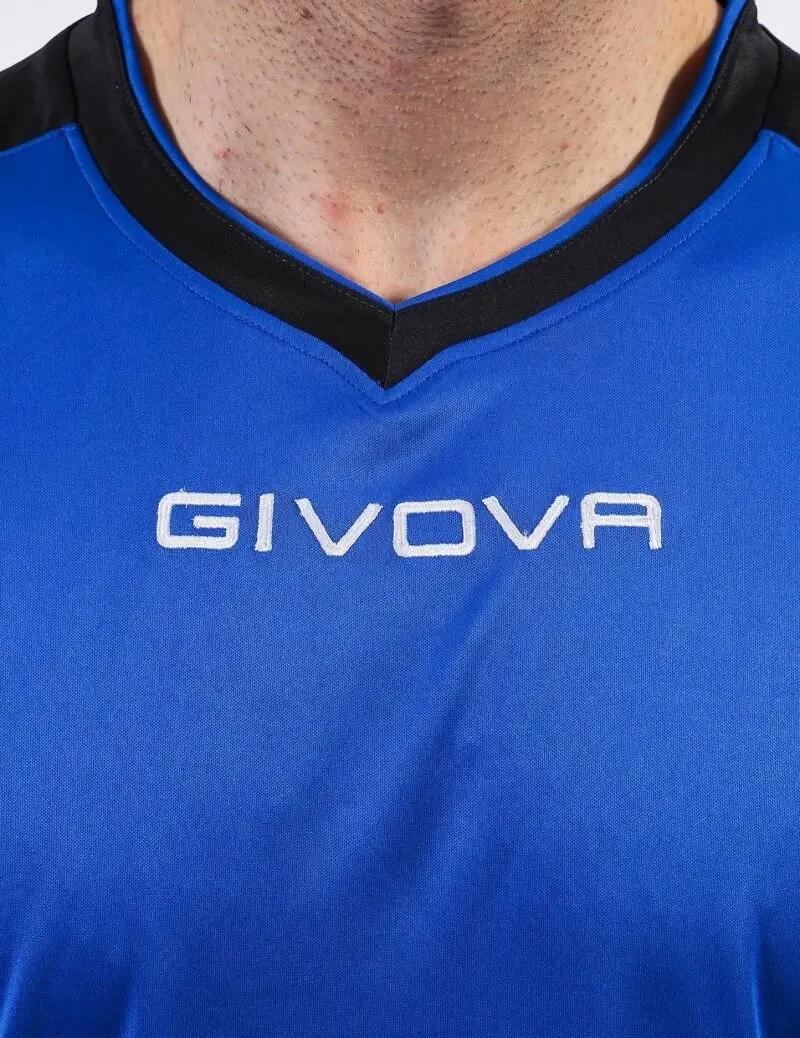 T-shirt uomo givova azzurro/nero 3/4