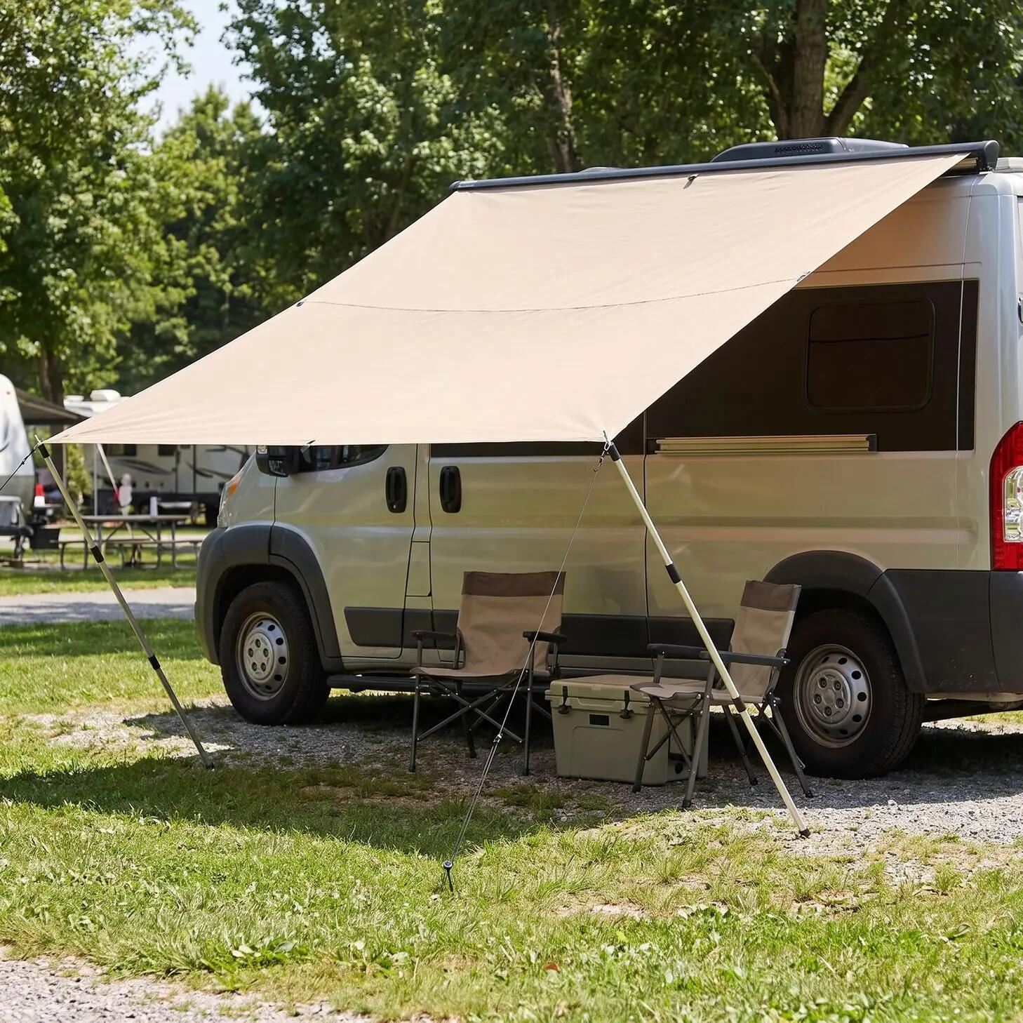 Camping Aufstellstangen Teleskop Aluminium stufenlos 80-180 cm 2 Stück 3/7