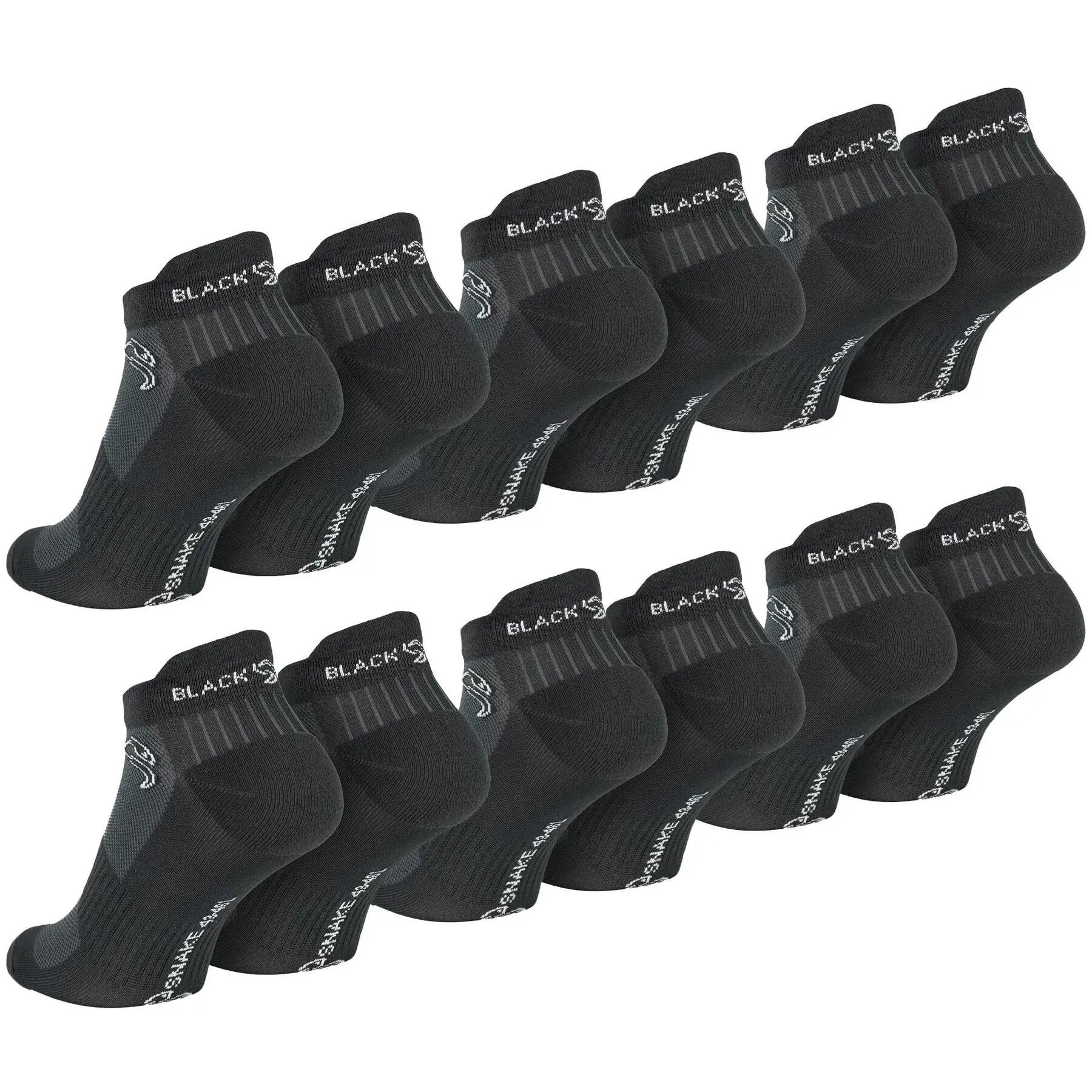 Damen Herren Fitness Sneaker Socken kurz gepolstert 6 Paar Sportsocken 4/7