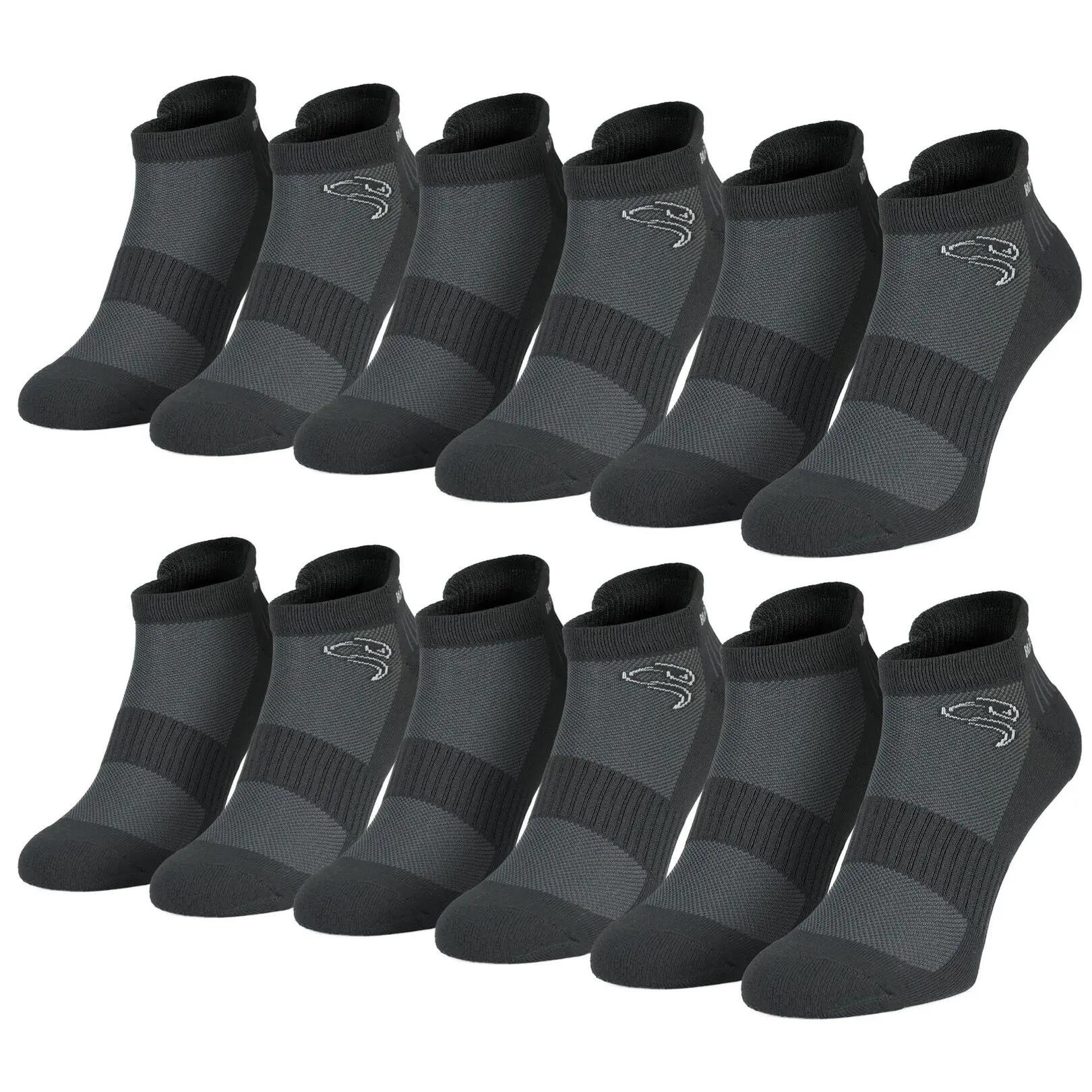 Damen Herren Fitness Sneaker Socken kurz gepolstert 6 Paar Sportsocken 3/7