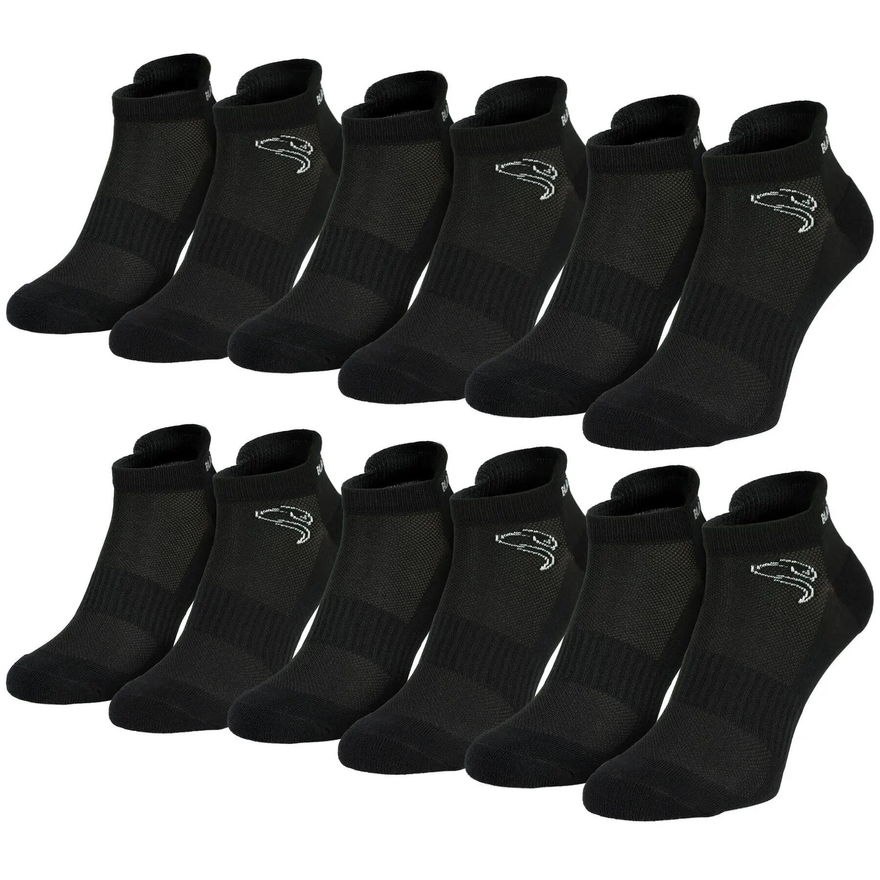 Damen Herren Fitness Sneaker Socken kurz gepolstert 6 Paar Sportsocken 3/7