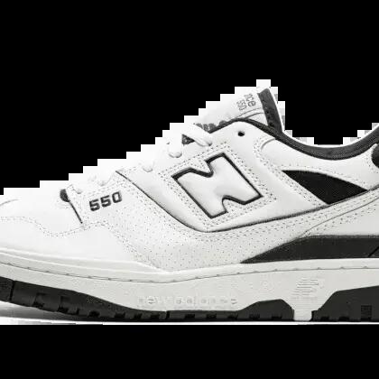 Unisex - Leisure - Shoes - Low-top, Comfortable - New Balance 550 - White/Black