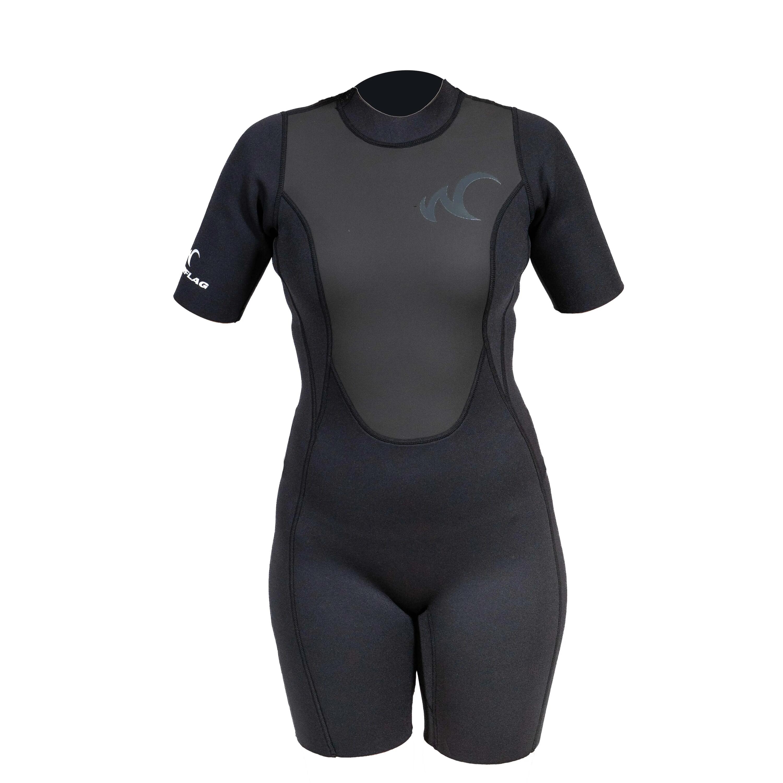 Shorty Darwin FN mulher – neoprene premium 3/2 mm – preto 3/7