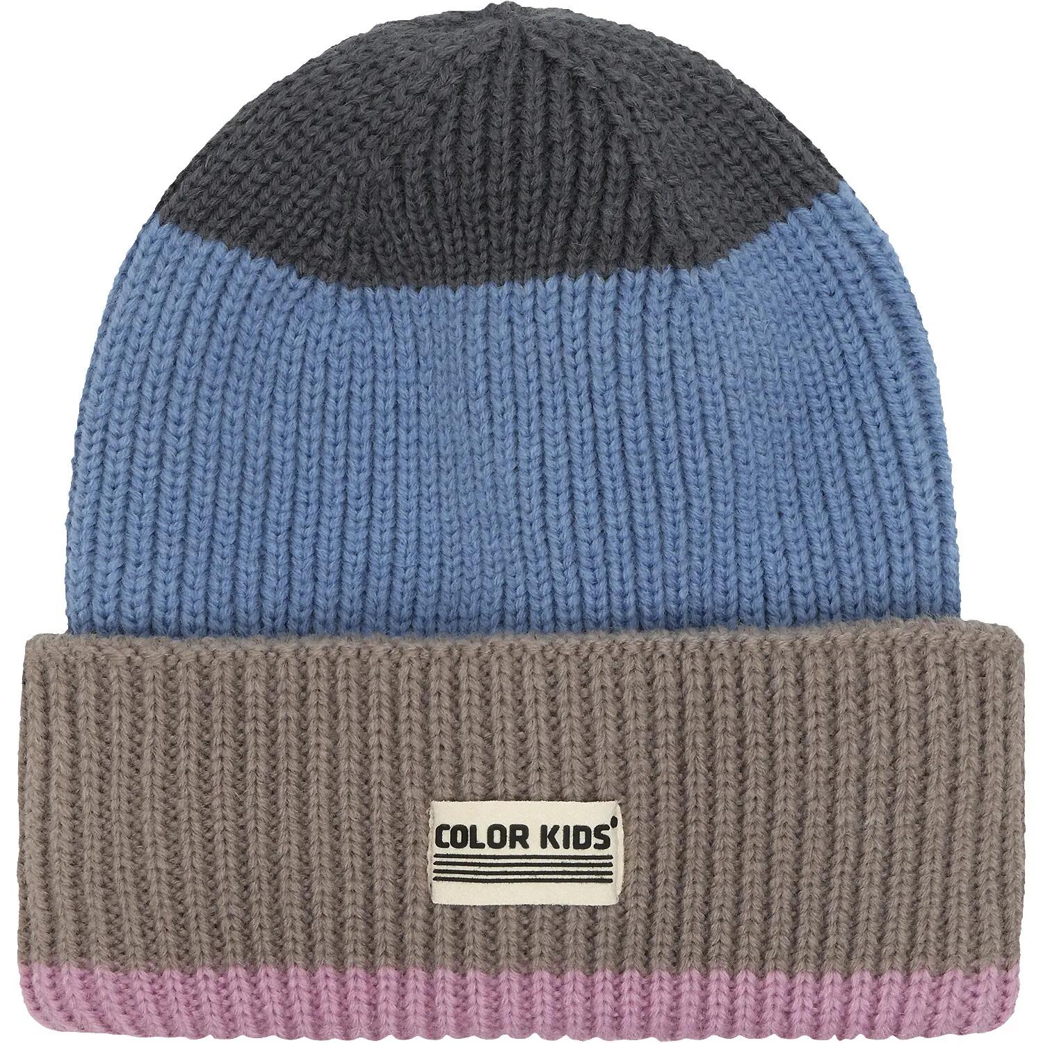 Kinder Mütze Beanie W. Wool & Contrast