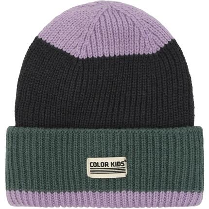Kinder Mütze Beanie W. Wool & Contrast