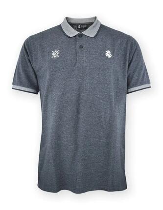 T-shirt à col Real Madrid Premium, gris