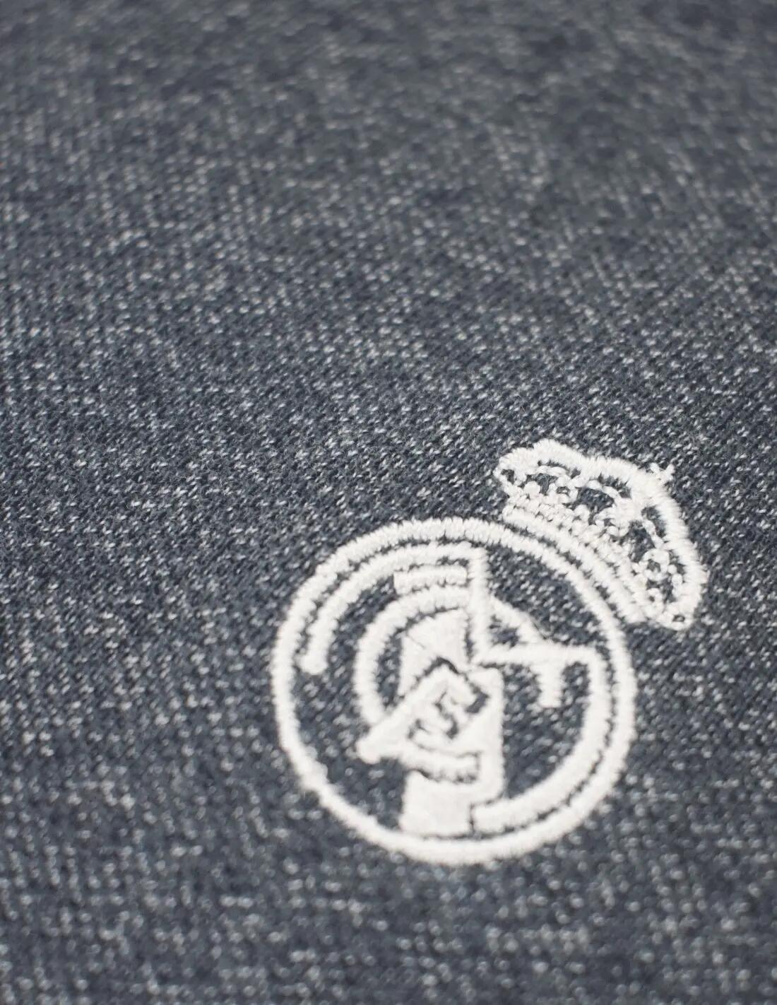 T-shirt à col Real Madrid Premium, gris 3/4