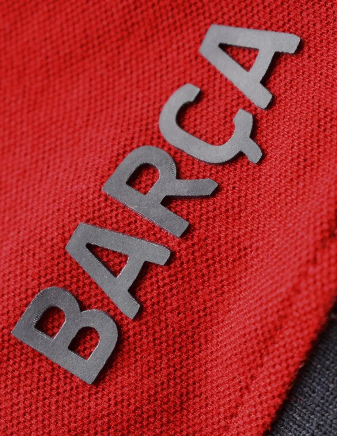 Het T-shirt van Barcelona met granaatrode kraag 3/4