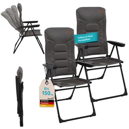 Seconde vie - Lot de 2 Fauteuils de camping Kvist - pliant - 4 positions