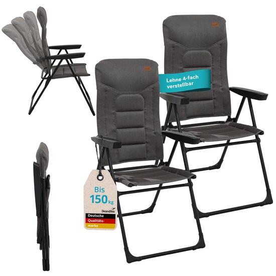 Seconde vie - Lot de 2 Fauteuils de camping Kvist - pliant - 4 positions