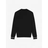 Moletom Fred Perry Modelo Crew Neck Cor Preto 4/6