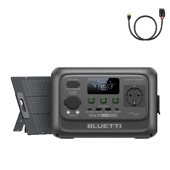 Elite 30 V2 288Wh BLUETTI Power Station portatile+200W pannello per campeggio